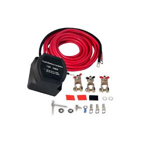 Dual Battery Isolator Kit - 12 Volt 140 Amp Voltage Sensitive Relay - Complete VSR Double Battery Automatic Charger - Fits Trucks, ATV, SUV, UTV Boats and More - Safe, Water and Vibration Resistant