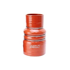 HPS CAC-250-300-HOT Silicone High Temperature 4-ply Aramid Reinforced Charge Air Cooler CAC Hose Hot Side, 100 PSI Maximum Pressure, 6" Length, 2.5" > 3" ID, Orange