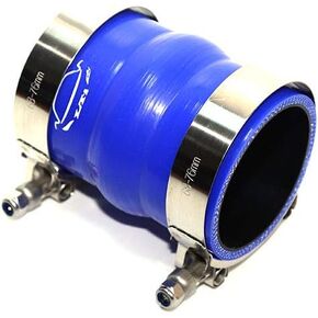 4-Ply Reinforced 4" ID Straight Hump Coupler Silicone Hose 4" Length With T Bolt Clamp for Turbo/Intercooler/Piping (4" Blue)