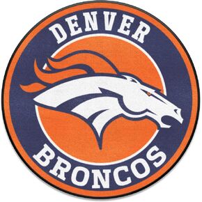 FANMATS 17957 سجادة Denver Broncos Roundel - 27 بوصة. قطر الدائرة