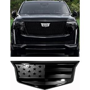 American Black Flag Aluminum Overlay Grill Front Emblem for Escalade 2015-2023 (Front)