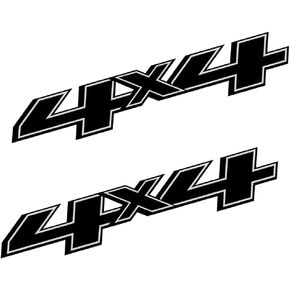 2Pc 4x4 Decals Sticker Emblem Replacement for 2014-2018 Chevy Silverado Sierra Truck Bedside (Black)