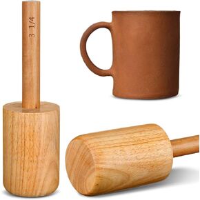 Baderke Cup Pottery Molds, Create Pottery Mug Vases, Cup Molds Pottery Shaping Tool, Assist in Hand Building Pottery Mugs (3 5/8'', 20-22 oz)