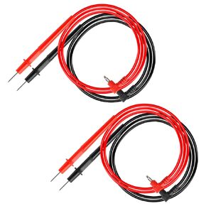 2pcs 28" (71cm) Length Digital Multimeter Test Lead, Standard Banana Plug Connector, 1000V Probe Test Lead Cable Wire (Black, Red)