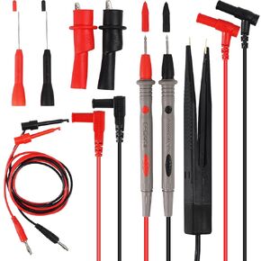 Electrical Multimeter Test Leads Set, Professional Test Leads Set with Alligator Clips, Test Hook, Test Probes Lead kitfor Digital Electrical Testing