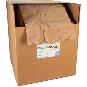 IDL Packaging 12" x 175' EcoMax™ Kraft Paper Cellulose Wadding in Self-Dispensed Box - Cushioning Wrapping and Box Void Filling - Gentle Packing for Shipping, Moving, and Storing Fragile Items