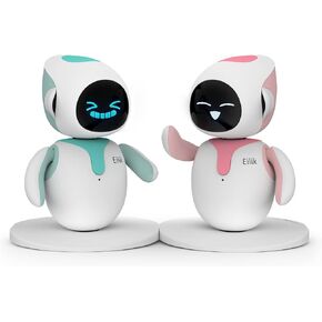 Eilik – Cute Robot Pets for Kids and Adults, Your Perfect Interactive Companion at Home or Workspace. Unique Gifts for Girls & Boys. (Blue + Pink Combination)