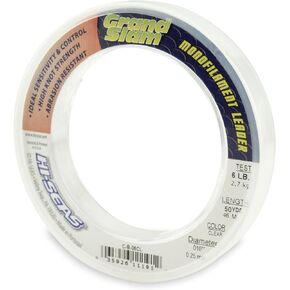 HI-SEAS Grand Slam Monofilament Leader, 6-Pound Test, Clear