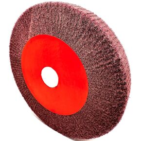 6" x 2" Black 40 Grit Extra Coarse Non-Woven Bench Grinder Strip & Clean Flap Brush Wheel, Metal Graining, Stripping, Rust & Paint Removal, Compatible for 1/2", 5/8", 3/4" Arbor