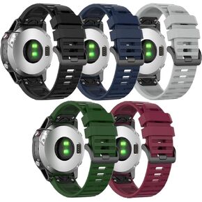 حزام لساعة Garmin Fenix ​​5 / Fenix ​​6، حزام ساعة بديل من السيليكون الناعم لساعة Garmin Fenix ​​5/Fenix ​​5 Plus/Fenix ​​6/Fenix ​​6 Pro/Forerunner 935/Forerunner 945 الذكية in Kuwait