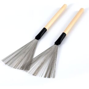 Pyle 1-Pair Retractable Wire Drum and Percussion Brushes with Comfortable Aluminum Handles ACCPSDPKIT101