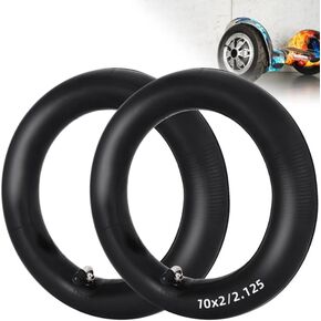2 Pack 10x2 Inner Tube Thickened, 10x2.125 inch Inner Tubes with Bent Valve Stem for trikes and Baby Strollers 10" Wheel Electric Scooter Mobility Scooters Unicycle Wheelbarrow