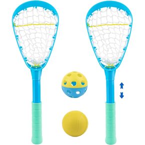 Foayex Hydro Lacrosse Game Set Outdoor Games Retractable Lacrosse Sticks Beach Toys Pool Toys with 2 Lacrosse Balls Yard Games for 3 4 5 6 7 8 9 10 Year Old Boys Girls Kids Toys