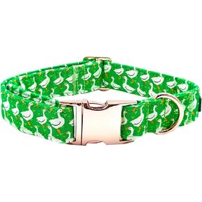 Summer Dog Collar, Big Dill Print Pet Collar Durable Metal Collar Dog Cute Green Boy Dog Collars Adjustable Dog Collar for Small Medium Large Dogs