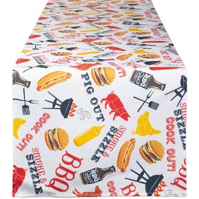 DII Outdoor Tabletop Collection, Stain Resistant & Waterproof, 14x72, Barbeque