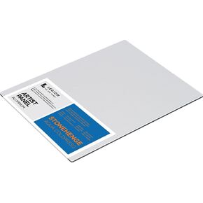 Legion Artist Panel, 1/8" Composite Brushed Aluminum with Stonehenge Aqua Coldpress White, 100% Cotton, 140lb Paper, 16 x x20 inches for Wet Media