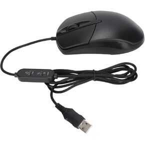 SUNGOOYUE Heated Mouse, ABS 1600DPI 3 Levels Adjustable Ergonomic Wired Heating Mouse for Windows, OS X System Desktop Laptop (Black)