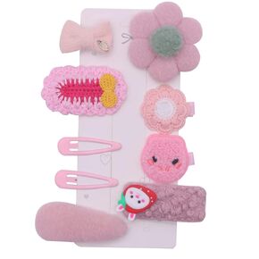 Cute Hair Clips Set,9Pcs Cartoon Flower Fruit Animal Snap Hair Clips Barrettes for Girls Fully Lined Alligator Colorful Hair Accessories for Baby Girls Toddlers Kids,Rabbit and Carrot