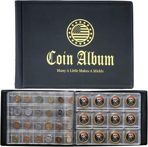 حامل مجموعة العملات المعدنية لهواة الجمع، 240 جيبًا لمستلزمات كتب جمع العملات المعدنية in Kuwait