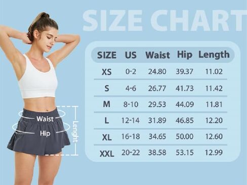 viehunt Womens High Waisted Athletic Running Shorts Workout Gym Water-Resistant Quick Dry Flowy Shorts with Side Pockets in Saudi Arabia