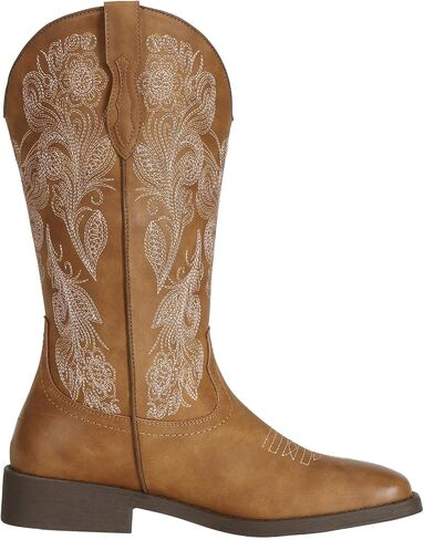 J's.o.l.e Women's Floral Embroidered Cowboy Boots Square Toe Fashion Western Cowgirl Boots in Saudi Arabia