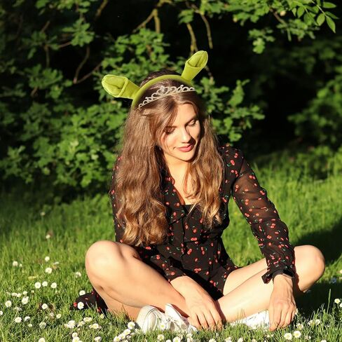 عصابة رأس آذان شريك، عصابة رأس آذان الغول الأخضر، عصابة رأس شريك، زي شريك، زي التاج، إكسسوارات الحفلات، الهالوين، الوحش، عصابة رأس، عصابة رأس شريك، إكسسوارات شريك in Kuwait