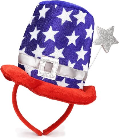 Patriotic Hat, Red White and Blue Party Accessory for Adults, American Flag Designed Headband in Saudi Arabia