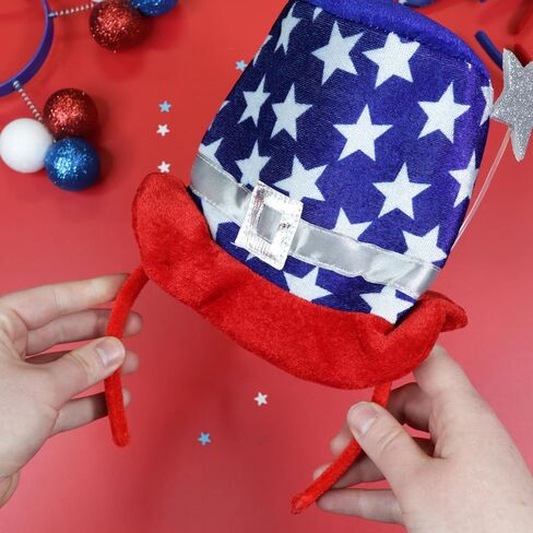 Patriotic Hat, Red White and Blue Party Accessory for Adults, American Flag Designed Headband in Saudi Arabia