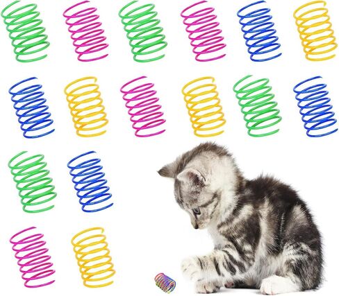 BenePoint Cat Spring Toys, Interactive Cat Toy for Swatting, Hunting,and Grinding Teeth, Durable Cat Springs for Indoor Cats to Promote Agility& Keep Fit, Plastic Cat Coil(8pcs) in Saudi Arabia