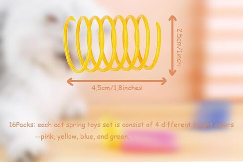 BenePoint Cat Spring Toys, Interactive Cat Toy for Swatting, Hunting,and Grinding Teeth, Durable Cat Springs for Indoor Cats to Promote Agility& Keep Fit, Plastic Cat Coil(8pcs) in Saudi Arabia