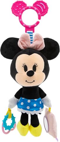 Disney Baby Minnie Mouse On The Go Activity Toy with Teething Rings, Crinkle Sounds, Mirror, and Rattle for Babies and Infants in Saudi Arabia