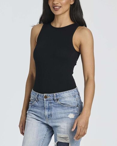 Real Essentials 3 Pack Bodysuits Women Tops Shapewear T Shirt Tank Thong Summer Seamless Sleeveless Shirts Halter in Saudi Arabia