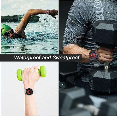 واقي شاشة متوافق مع Galaxy Watch 5 Pro، 【عبوة من 4+2】طبقة حماية من الزجاج المقوى عالي الدقة وغطاء ممتص للصدمات من البولي كربونات لساعة Samsung Galaxy Watch 5 Pro، غطاء وجه لساعة Samsung Watch 5 Pro 45 مم in Kuwait