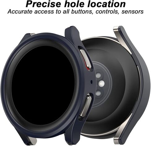 واقي شاشة متوافق مع Galaxy Watch 5 Pro، 【عبوة من 4+2】طبقة حماية من الزجاج المقوى عالي الدقة وغطاء ممتص للصدمات من البولي كربونات لساعة Samsung Galaxy Watch 5 Pro، غطاء وجه لساعة Samsung Watch 5 Pro 45 مم in Kuwait