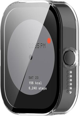 متوافق مع حافظة CMF Watch Pro (D395) وغطاء واقٍ وواقي شاشة بديل مع زجاج مقوى PC لملحقات CMF Watch Pro (أسود) in Kuwait