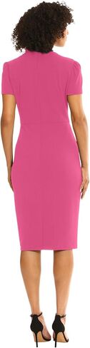 Maggy London Women's Midi Short Sleeve Sheath with Neck Tie Career Office Work Wear in Kuwait