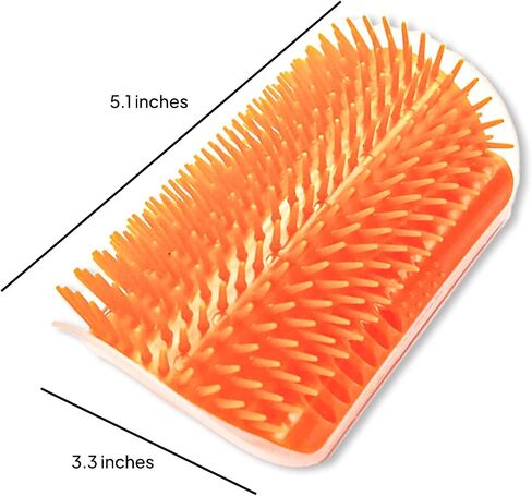 Cat Self Groomer, Cat Grooming Brush, Cat Puppy Scratcher, Wall Corner Groomers Soft Grooming Brush Cat Puppy Massage Combs (2 Blue + 2 Gray) in Saudi Arabia