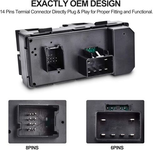 مفتاح نافذة رئيسي لجانب السائق لـ GMC Acadia 2007-2016 استبدال #20945224 901990 in Kuwait