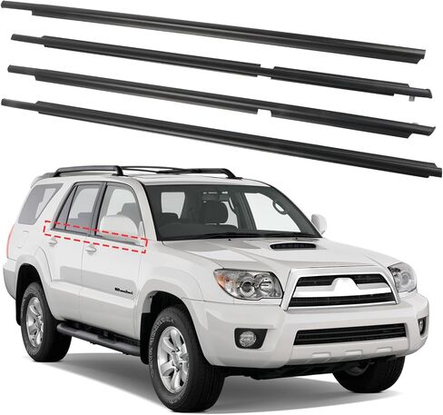 4Pcs Weatherstrip,Window Moulding Trim Seal Belt Compatible with Honda Accord 2003-2007,Replace# 72950-SDA-A01 72910-SDA-A01 72910-SDA-A01 72950-SDA-A01 in Kuwait