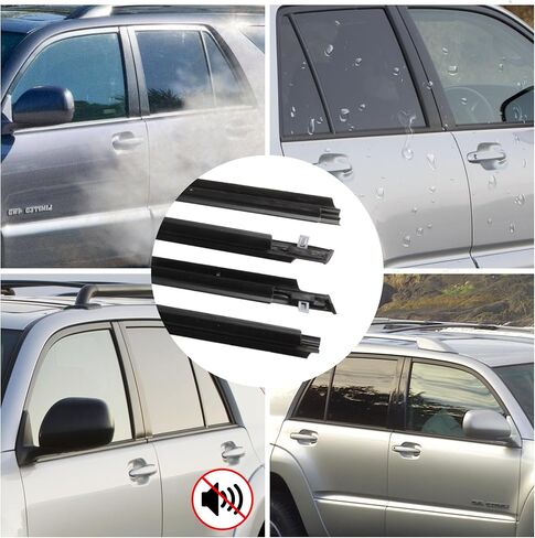 4Pcs Weatherstrip,Window Moulding Trim Seal Belt Compatible with Honda Accord 2003-2007,Replace# 72950-SDA-A01 72910-SDA-A01 72910-SDA-A01 72950-SDA-A01 in Kuwait