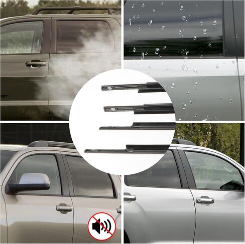 4Pcs Weatherstrip,Window Moulding Trim Seal Belt Compatible with Honda Accord 2003-2007,Replace# 72950-SDA-A01 72910-SDA-A01 72910-SDA-A01 72950-SDA-A01 in Kuwait