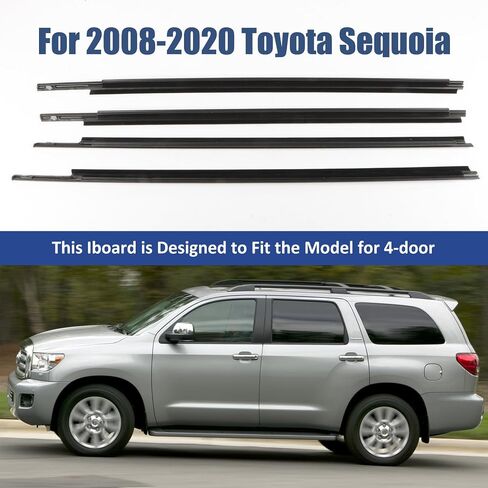 4Pcs Weatherstrip,Window Moulding Trim Seal Belt Compatible with Honda Accord 2003-2007,Replace# 72950-SDA-A01 72910-SDA-A01 72910-SDA-A01 72950-SDA-A01 in Kuwait