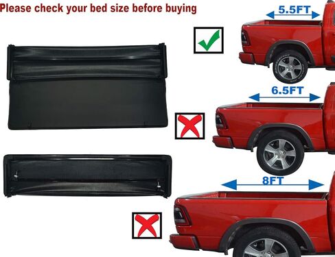 Quad Fold Tonneau Cover Soft Four Fold Truck Bed Covers for 2009-2014 Ford F-150 F150 with 5.5 ft Bed, Styleside in Kuwait