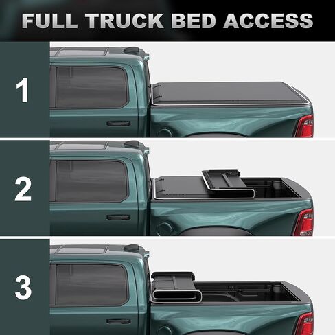 غطاء سرير تونيو ناعم قابل للطي متوافق مع 2015-2024 Ford F-150 F150 Styleside (ليس من أجل Flareside)، سرير قصير بطول 5.5أقدام - 66 بوصة (نمط عاكس) in Kuwait