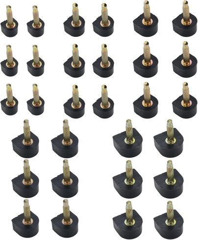 15 Pairs High Heel Tips Shoes Replacement Caps High Heel Repair Tool,3mm Nail Diameter，U-Shape Dowels Repair Tips Pin in 5 Different Size, 8/9/10/11/12mm, Black in Saudi Arabia