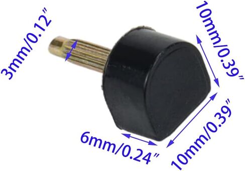 15 Pairs High Heel Tips Shoes Replacement Caps High Heel Repair Tool,3mm Nail Diameter，U-Shape Dowels Repair Tips Pin in 5 Different Size, 8/9/10/11/12mm, Black in Saudi Arabia