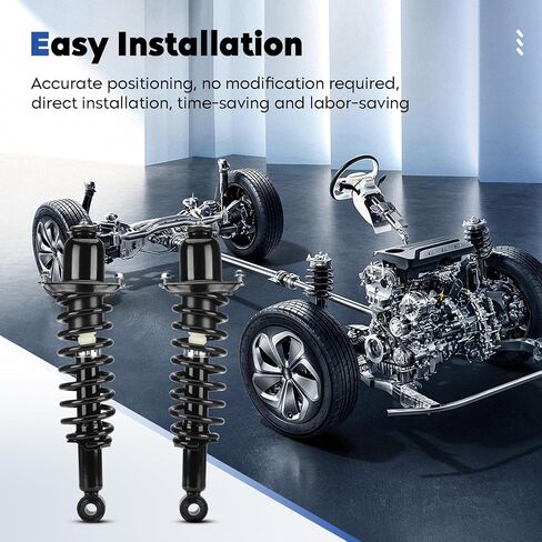 Rear Struts Assembly Fit for Toyota Corolla/Matrix (FWD）2003-2008, for Pontiac Vibe 2003-2008, Shock Absorber & Sway Bar End Link Replace for 171373L K90433 （4Pcs） in Saudi Arabia