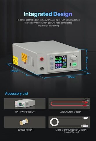 Digital Control RK6006-C 60V 6A 4 Digit Adjustable AC to DC Lab Bench Power Supply Regulator 360W in Kuwait