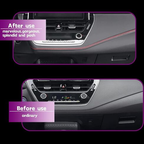 1 Pack 2M/6.56Ft Car Interior Trim Strip, DIY Car Molding Leather Trim Line, Door Dashboard Seam Strips, Universal Auto Body Modified Strips (Black) in Saudi Arabia