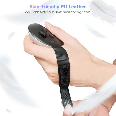 مقابض تحكم CloudValley لجهاز Meta Oculus Quest 3 مع [أشرطة مفصل قابلة للتعديل + قناع مضاد للغسق]، ملحقات مقبض من جلد البولي يوريثان غير قابلة للانزلاق، أشرطة أصلية مريحة 1:1 تناسب الأيدي الصغيرة والمتوسطة in Kuwait